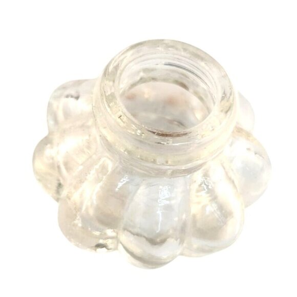 Vintage Glass Coffee Percolator Replacement Tops Set Of 2 Clear Floral Design Fi - Picture 3 of 8